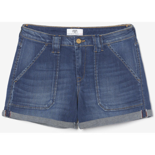 Vêtements Femme Shorts / Bermudas raw-cut cropped jeans Nero Short bloom en jeans bleu délavé Bleu