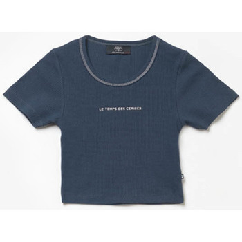 Vêtements Fille T-shirts & Polos Elasthanne / Lycra / Spandexises Crop top yukongi bleu marine Bleu