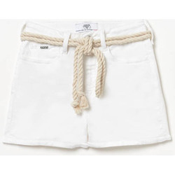Vêtements Fille Shorts / Bermudas NEWLIFE - JE VENDS Short tiko taille haute blanc Blanc