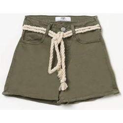 Vêtements Fille Shorts / Bermudas NEWLIFE - JE VENDS Short tiko taille haute kaki Vert