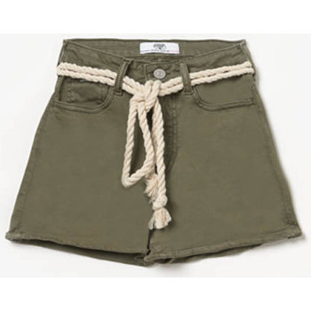 Vêtements Fille Shorts / Bermudas Halloween Wet Look Bodycon Mini Dress Short tiko taille haute kaki Vert