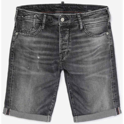 Vêtements Homme Shorts / Bermudas Le Temps des Cerises Bermuda laredo en jeans noir délavé destroy Noir