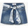 Vêtements Fille Shorts / Bermudas Pauline Pleat Shortsises Short taille haute tika en jeans cargo bleu délavé Bleu