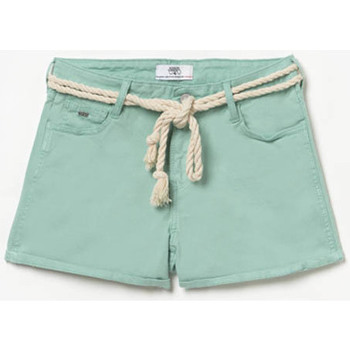 Vêtements Fille Shorts / Bermudas Le Temps des Cerises Short tiko taille haute vert d'eau Vert