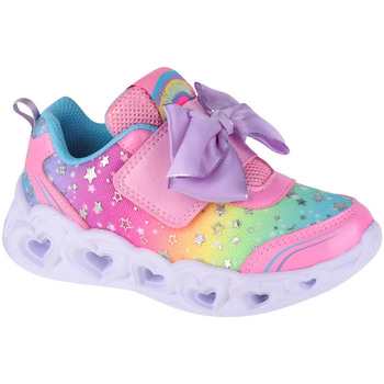 Chaussures Fille Baskets basses Skechers BOLD Heart Lights-All About Bows Rose