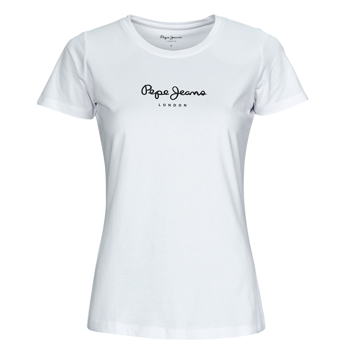 Vêtements Femme T-shirts Fun manches courtes Pepe jeans NEW VIRGINIA Blanc