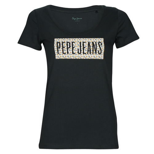 Vêtements Femme T-shirts manches courtes Pepe jeans sheer SUSAN Noir