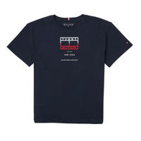 Vêtements Garçon T-shirts manches courtes Tommy Hilfiger  Marine