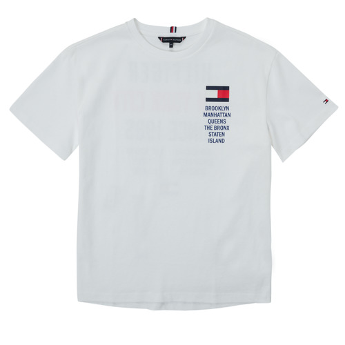 Vêtements Garçon tommy jeans small text stripe men s short sleeve t shirt Tommy Hilfiger KB0KB07599-YBR Blanc