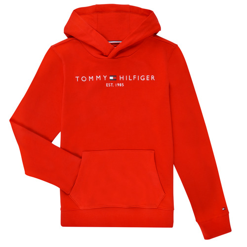 Tommy Hilfiger U ESSENTIAL HOODIE Rouge - Vêtements Sweats Enfant 62,02 €