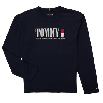 Vêtements Garçon T-shirts manches longues Tommy Hilfiger KB0KB07887-DW5 Marine