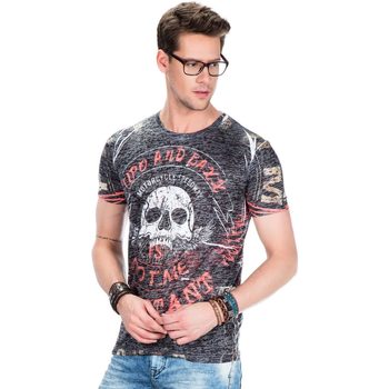 Vêtements Homme T-shirts manches courtes Cipo And Baxx T-Shirt  pour Homme - CT392 - Noir - S Noir