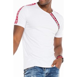 Vêtements Homme T-shirts manches courtes Cipo And Baxx T-Shirt  pour Homme - CT472 - Blanc - XXL Blanc