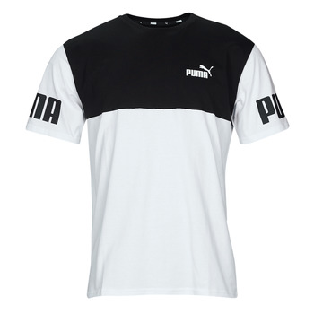 Vêtements Homme T-shirts manches courtes Puma PUMA POWER COLORBLOCK Noir / Blanc