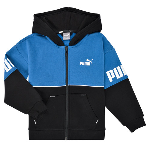 Vêtements Garçon Sweats Puma BLUE PUMPA POWER COLORBLOCK FULL ZIP Bleu / Noir