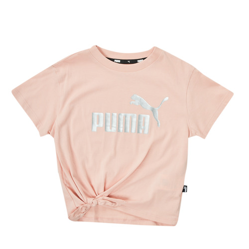 Vêtements Fille mens shoes puma Camisola cell viper puma Camisola white retro running Puma Camisola ESS KNOTTED TEE Rose
