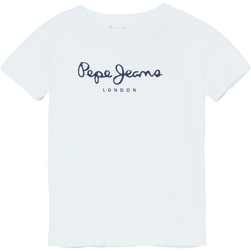 Vêtements Garçon T-shirts manches courtes Pepe emoji JEANS ART Blanc