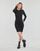 Vêtements Femme Robes courtes Calvin Klein Jeans RIB MIXED MILANO LS DRESS Noir