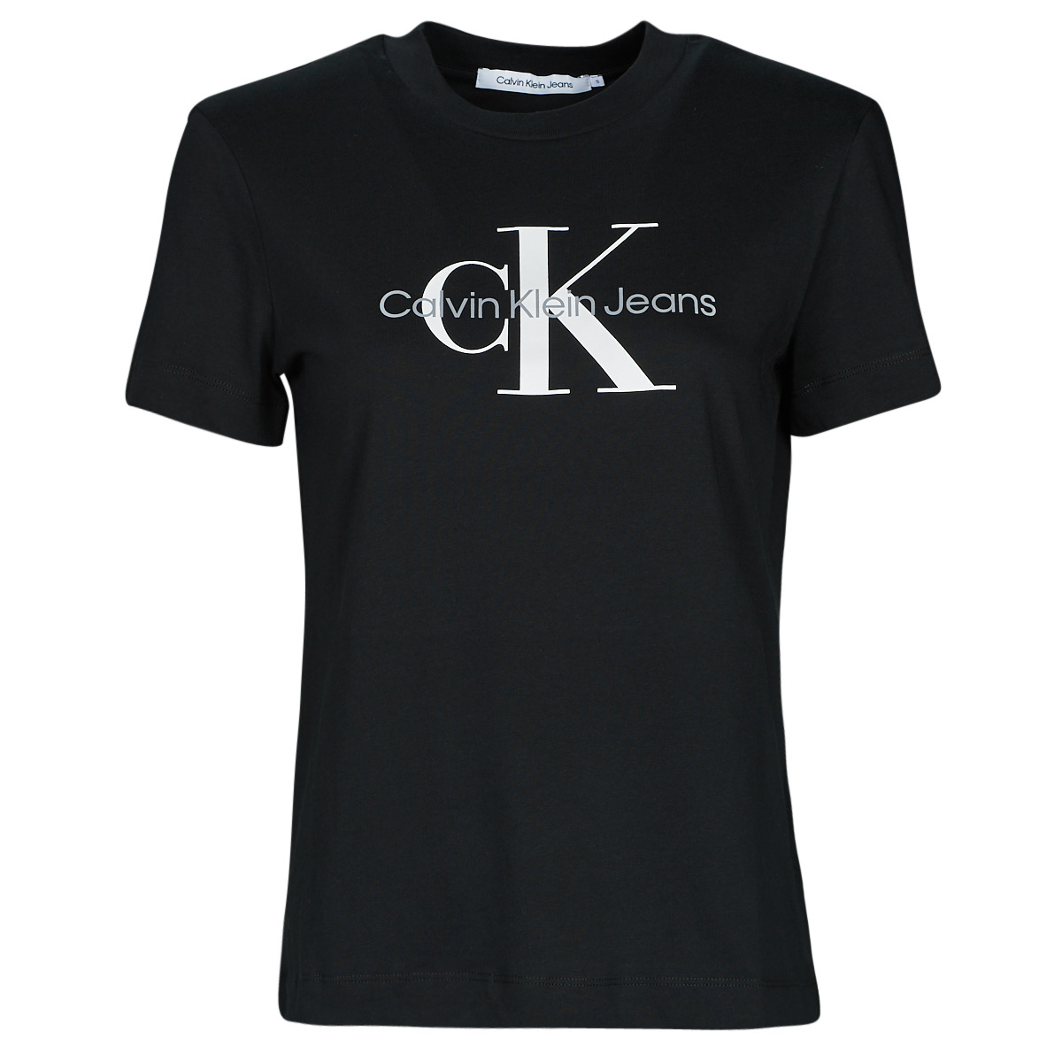 Vêtements Femme Calvin Klein Contrast Tape Shoulder Kurzärmeliges T-shirt CORE MONOGRAM REGULAR TEE Noir