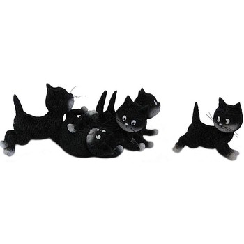 Maison & Déco Serviettes de plage Parastone Statuette Les chats par Dubout Noir