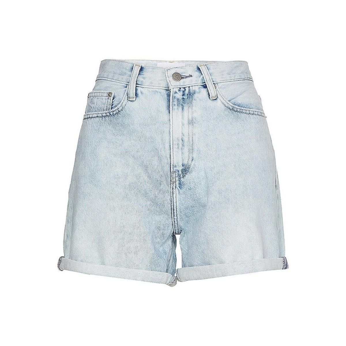 Vêtements Femme Shorts / Bermudas Calvin Klein Jeans Short Mom Femme  Ref 56176 1AA Bleu Bleu