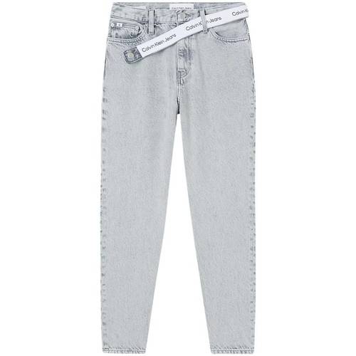 Vêtements Femme Maillots / Shorts de bain Calvin Klein Jeans Interlocking Gg Canvas Pants W Leather  Ref 56177 1BZ Denim Gris Gris