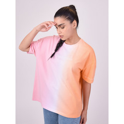 Vêtements Femme T-shirts & Polos Nike Sportswear Club Cloud Dye Hoodie Tee Shirt F221106 Pêche