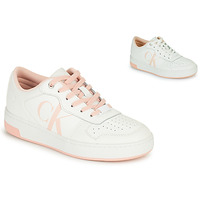 Chaussures Femme Baskets basses Calvin Klein Jeans CUPSOLE LACEUP BASKET LOW LTH Blanc  /  Rose Nude