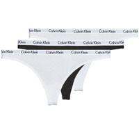 Sous-vêtements Femme Strings Calvin Klein Jeans CAROUSEL THONG X 3 Noir / Blanc / Noir