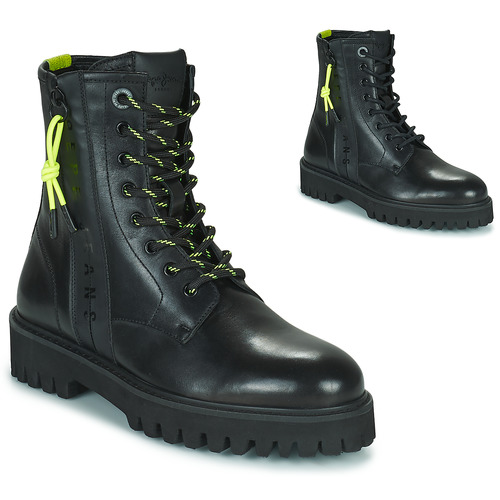 Chaussures Femme Boots Pepe JEANS Her TRUCKER LACES W Noir