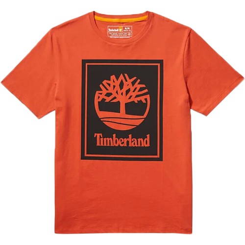 Vêtements Homme T-shirts manches courtes Timberland mitchell SS Stack Orange