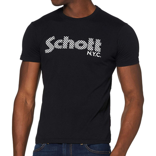 Schott TSLOGO Noir - Vêtements T-shirts manches courtes Homme 22,99 €