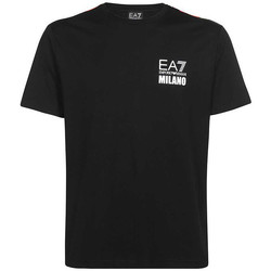 Vêtements Homme T-shirts manches courtes emporio armani CHOLAVO leather panel lace up trainers item Tee-shirt EA7 Noir