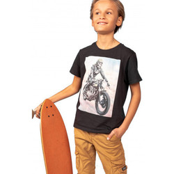 Vêtements Enfant T-shirts & Polos Deeluxe Tee shirt junior RINGO  - 10 ANS Noir