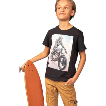 Vêtements Enfant Walk & Fly Deeluxe Tee shirt junior RINGO  - 10 ANS Noir