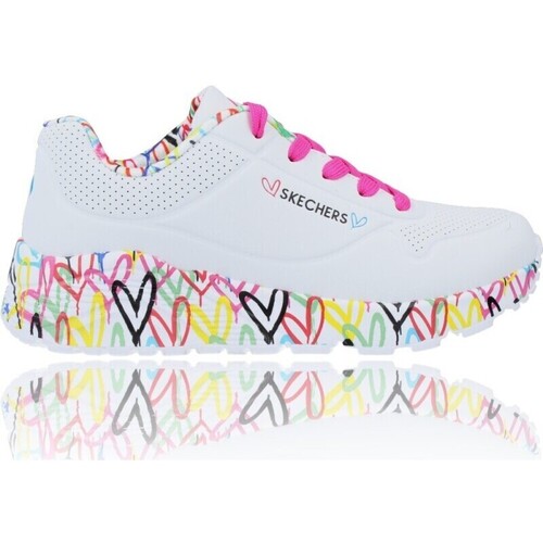 Chaussures Femme Baskets mode Skechers Zapatillas Deportivas de  314976L UNO LITE - LOVELY LUV Blanc