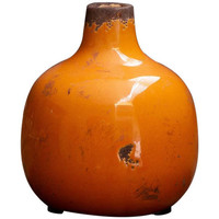Melvin & Hamilto Set de table Chehoma Vase céramique orange 9x10cm Orange