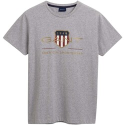 Vêtements Homme T-shirts manches courtes Gant Short-sleeved t-shirts Gris