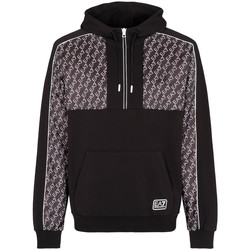 Vêtements Homme Sweats Giorgio Armani printed textured zip-up lightweight jacket Sweat à capuche Noir