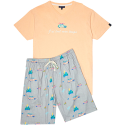 Vêtements Homme Pyjamas / Chemises de nuit Arthur Pyjama court ferm?e manches courtes col v Multicolore