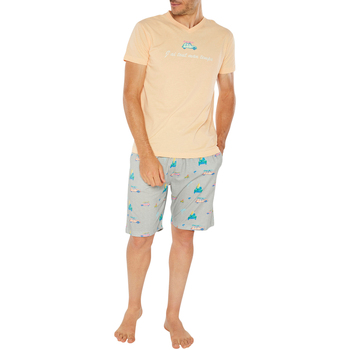 Arthur Pyjama court fermée manches courtes col v Multicolore