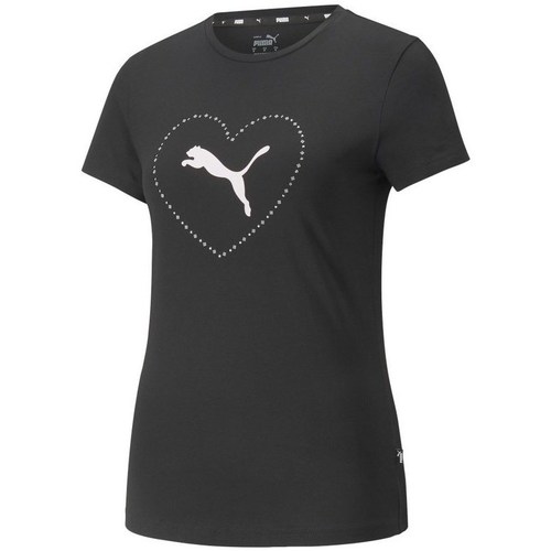 Vêtements Femme T-shirts manches courtes Puma Valentine S Day Graphic Noir