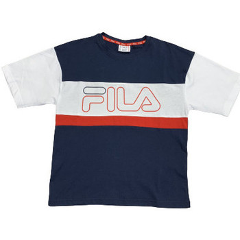 Vêtements Fille T-shirts manches courtes Fila Kicks TILDA - BLACK IRISBRIGHT-WHITE-TRUE RED - 12 ans Noir