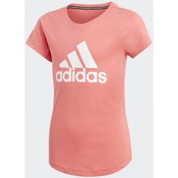 Vêtements Fille T-shirts manches courtes adidas year Originals YG MH BOS TEE - SEFLRE/WHITE - 6/7 ans Multicolore