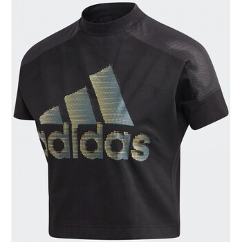 Vêtements Femme T-shirts manches courtes adidas Originals W ID GLAM TEE - BLACK - L Noir