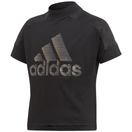 Vêtements Fille T-shirts manches courtes adidas Originals YG ID HLD TEE - BLACK - 11/12 ans Noir