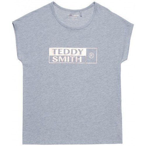 Vêtements Fille T-shirts manches courtes Teddy Smith T-TOUAK MC JR - Gris chiné - 18 ans Multicolore