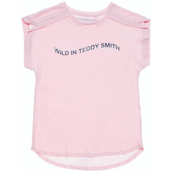 Vêtements Fille T-shirts manches courtes Teddy Smith T-TOBLI MC JR - CANDY PINK - 10 ans Multicolore