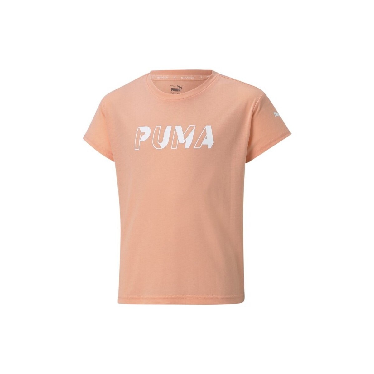 Vêtements Fille T-shirts manches courtes Puma G MS LOGO TEE - APRICOT BLUSH - 152 Multicolore