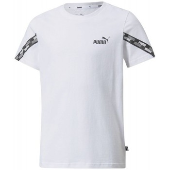 Vêtements Garçon T-shirts manches courtes Puma TEE SHIRT JR POWER TAPE -  WHITE - 152 Multicolore